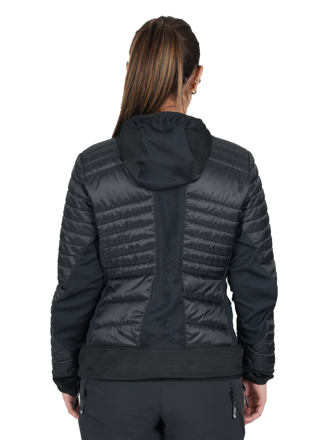 Veste Aeroquest Hybride Vertical Femme – isolation Sorona® légère, ripstop déperlant multi-matières, respirante et polyvalente, idéale pour les activités outdoor dynamiques