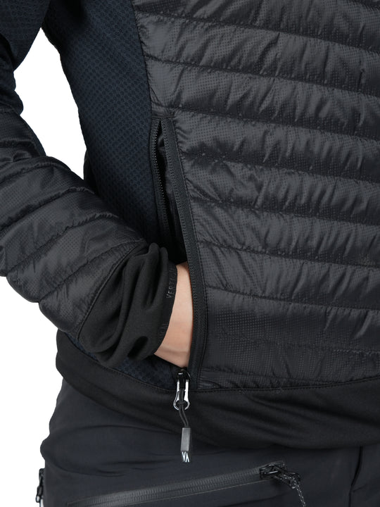 Veste Aeroquest Hybride Vertical Femme – isolation Sorona® légère, ripstop déperlant multi-matières, respirante et polyvalente, idéale pour les activités outdoor dynamiques