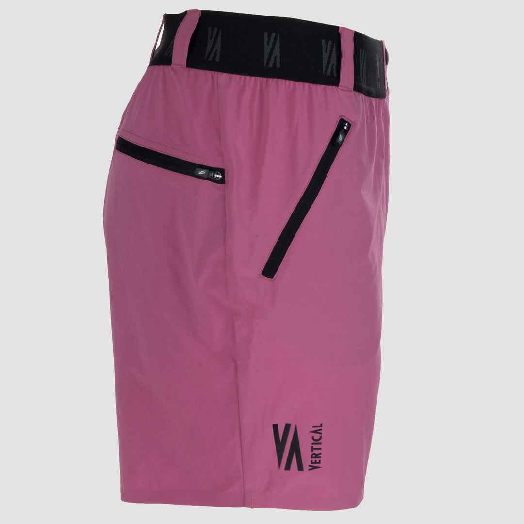 Short technique Aubrac Vertical Femme – tissu stretch 4 directions, poches mesh ventilées, idéal pour la randonnée et les activités outdoor en été