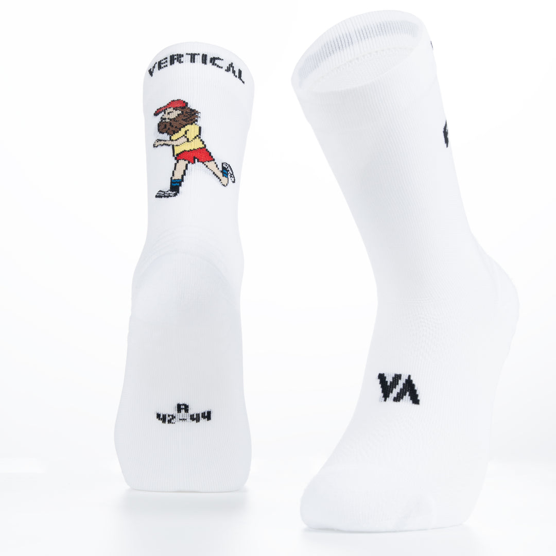 Découvrez les Run Forrest Run Socks de Vertical : chaussettes running confortables et respirantes, conçues pour performance, amorti et sport longue distance.