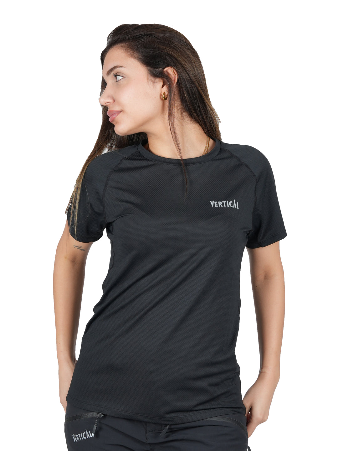 T-shirt Alpine Vertical Femme – léger et respirant, protection anti-UV UPF 50+, mesh 3D à séchage rapide, idéal pour la randonnée et les activités outdoor