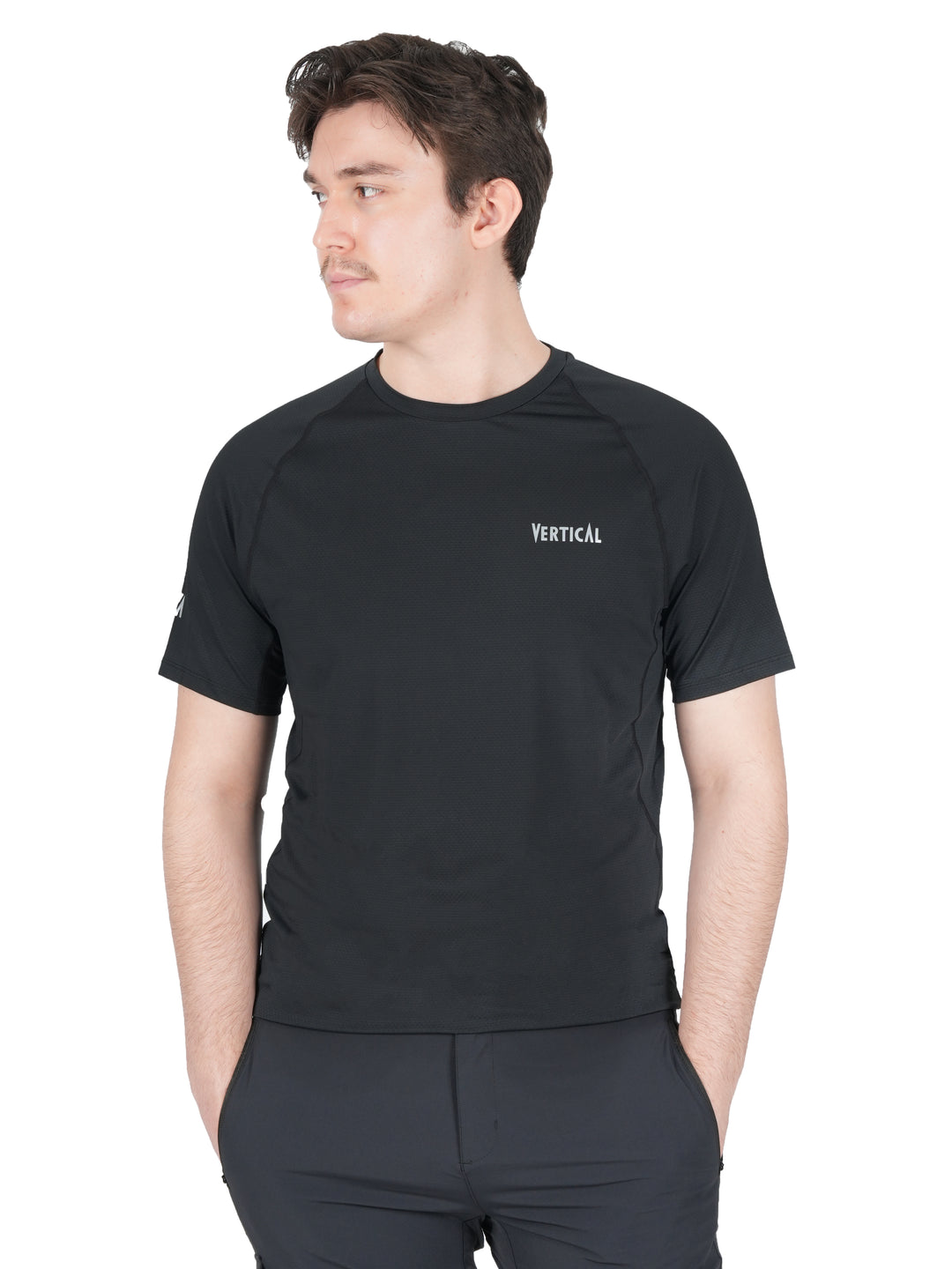 T-shirt Alpine manches courtes Vertical Homme – léger et respirant, protection anti-UV UPF 50+, mesh 3D à séchage rapide, idéal pour la randonnée et le trekking