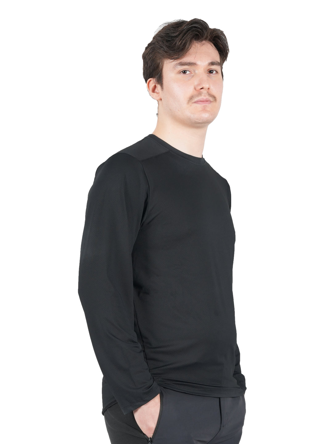 T-shirt Alpine manches longues Vertical Homme – léger et respirant, protection anti-UV UPF 50+, mesh 3D à séchage rapide, idéal pour la randonnée outdoor
