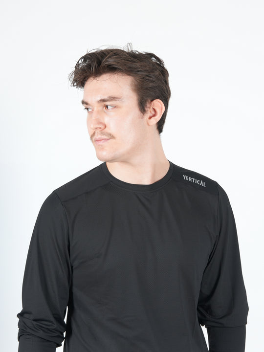 T-shirt Alpine manches longues Vertical Homme – léger et respirant, protection anti-UV UPF 50+, mesh 3D à séchage rapide, idéal pour la randonnée outdoor