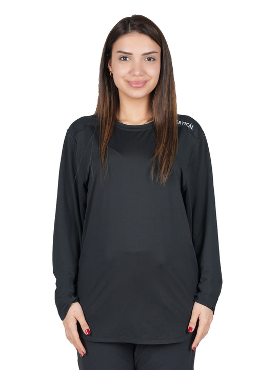T-shirt Alpine manches longues Vertical Femme – léger et respirant, protection anti-UV UPF 50+, mesh 3D à séchage rapide, idéal pour la randonnée outdoor