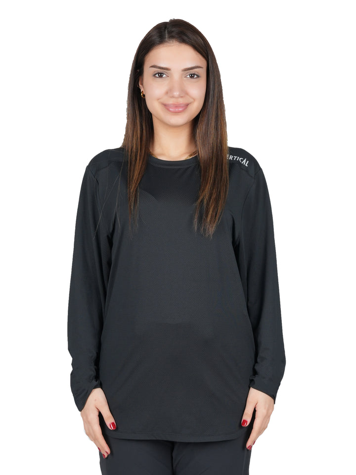 T-shirt Alpine manches longues Vertical Femme – léger et respirant, protection anti-UV UPF 50+, mesh 3D à séchage rapide, idéal pour la randonnée outdoor