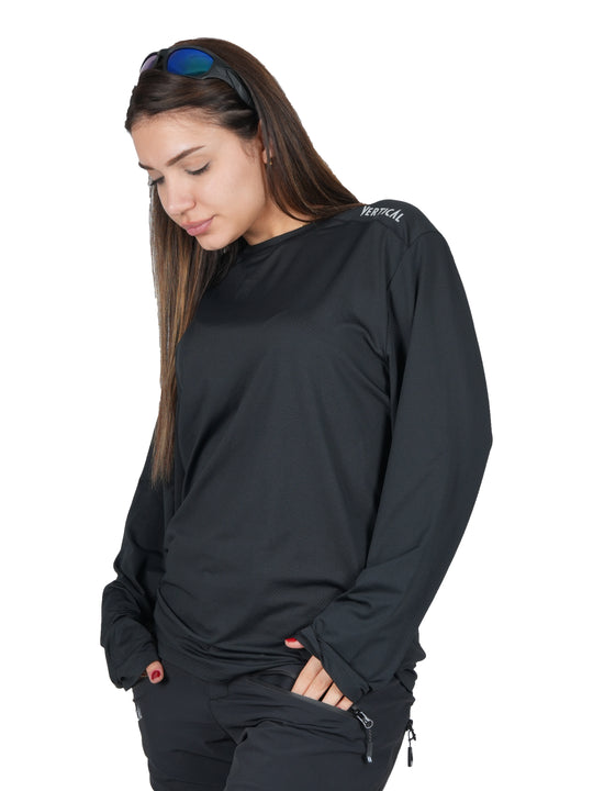 T-shirt Alpine manches longues Vertical Femme – léger et respirant, protection anti-UV UPF 50+, mesh 3D à séchage rapide, idéal pour la randonnée outdoor