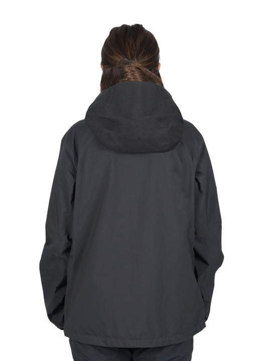 Veste Windy MP+ Vertical Femme – imperméable membrane MP+ 3 couches nylon recyclé 20K/20K, coutures thermosoudées et capuche réglable, idéale pour la randonnée et le ski