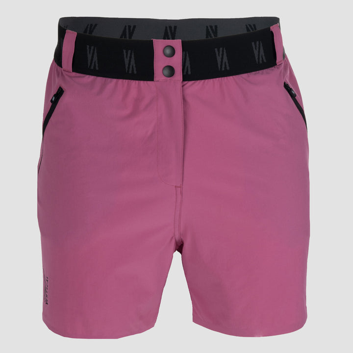Short randonnée Aubrac rose - vue complète avec tissu stretch 4 directions