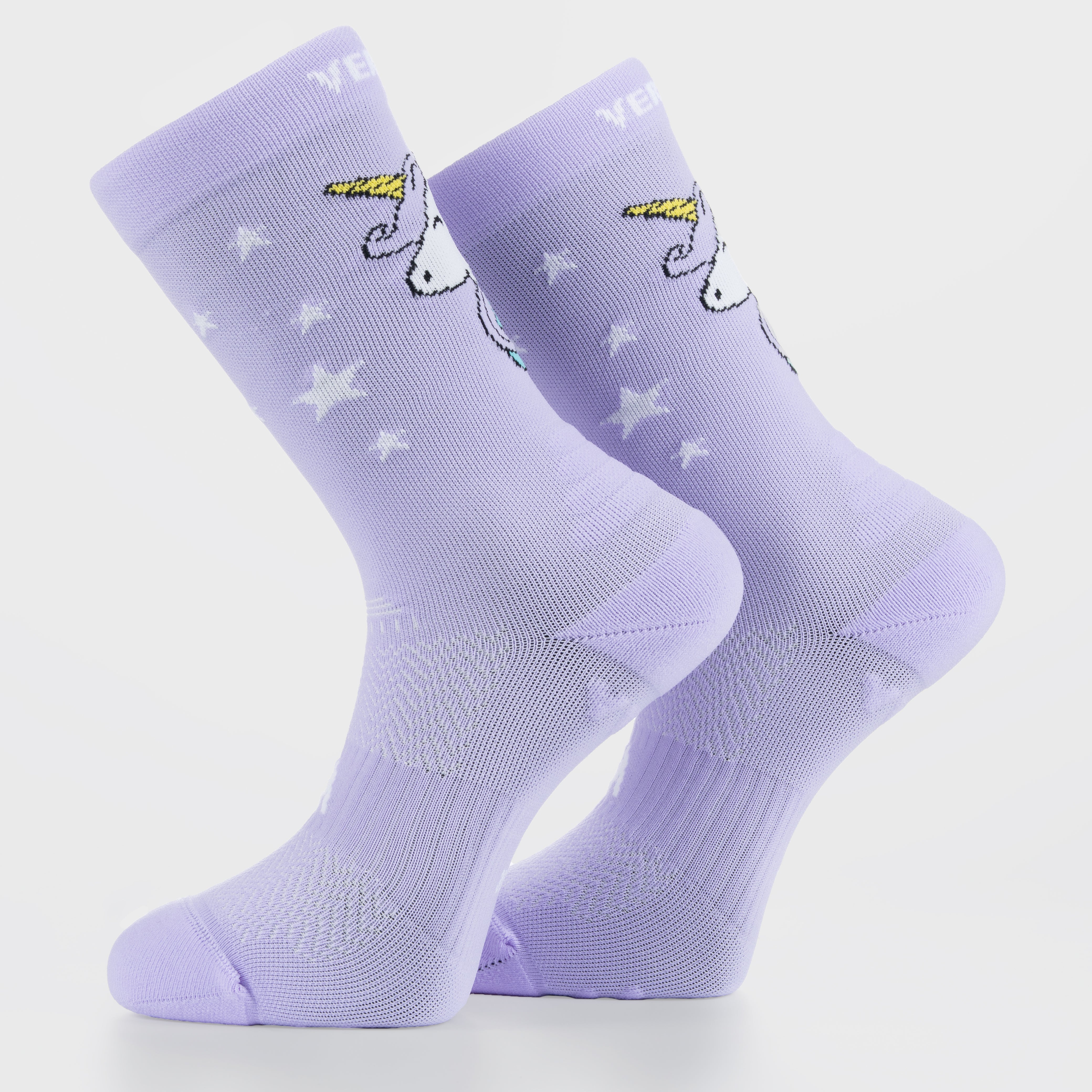 Chaussettes Licorne Vertical – motif licorne brodé, fils techniques respirants sans couture, renforts talon et pointe, idéales pour le sport et le quotidien