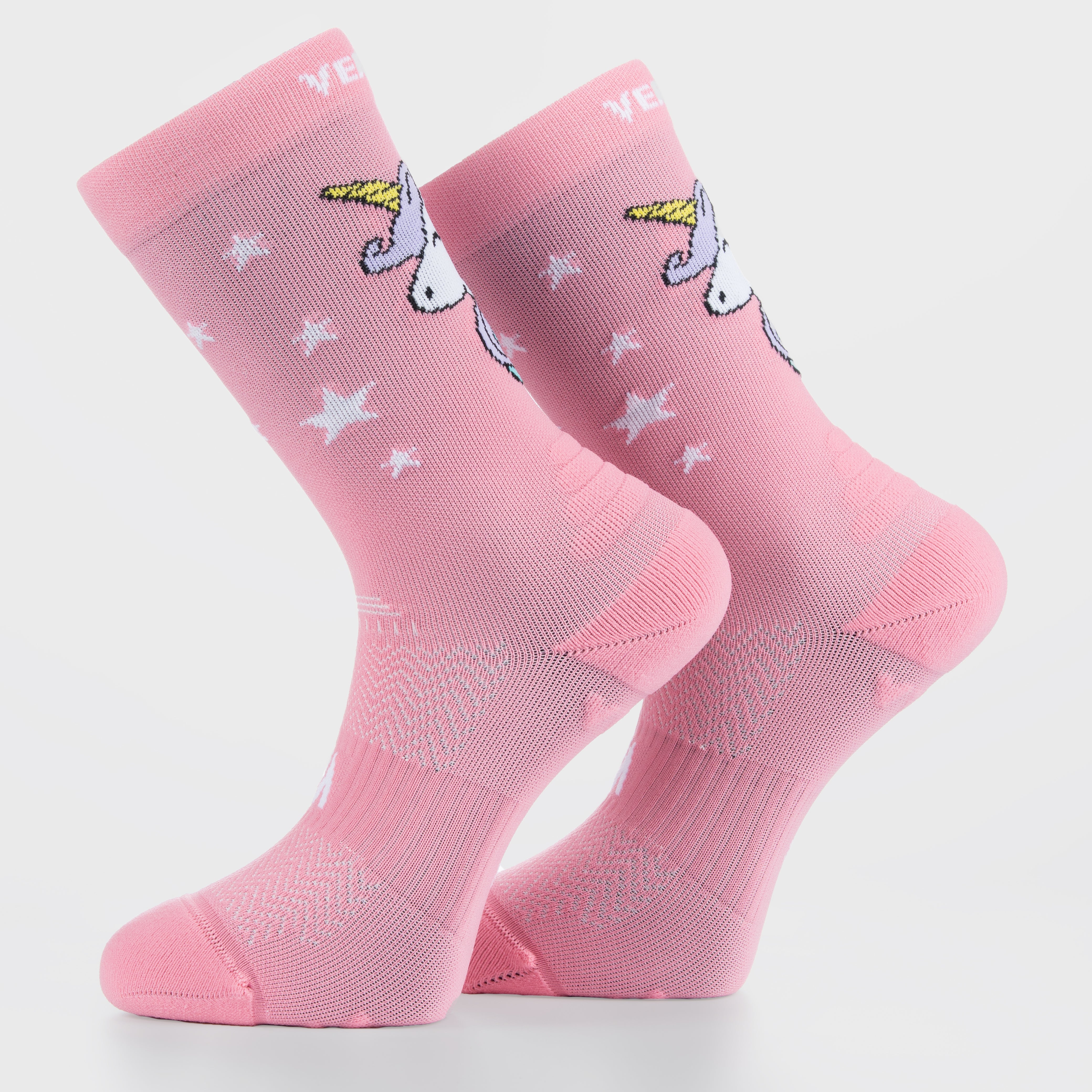 Chaussettes Licorne Vertical – motif licorne brodé, fils techniques respirants sans couture, renforts talon et pointe, idéales pour le sport et le quotidien